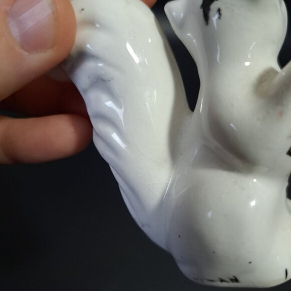 Vintage Ceramic Squirrel Japan Figurine White With Pink inner Ears - Picture 10 of 16